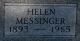 Messinger, Helen G. (Templin) - Gravestone (1893-1965)