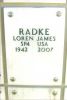 Radke, Loren James - Grave Marker
